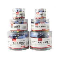 快乐共和9002长尾夹41mm(24支/筒)燕尾夹铁票夹