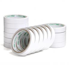 得力 30402 棉纸双面胶带18mm*10y*80um(白)/排