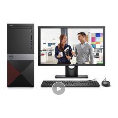 戴尔(DELL)V3670商用办公台式电脑整机(八代i5-8400 4G 128GSSD 1T 键鼠 无光驱 )23.8英寸显示器