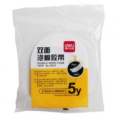 得力(deli)强力高粘度EVA泡棉双面胶带 24mm*5y*2.5mm 30412